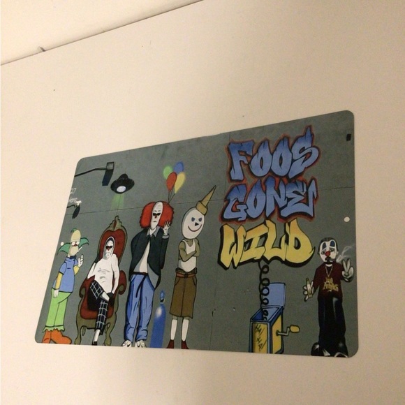 Foos Gone Wild display sign wall art metal tin sign - Picture 3 of 5